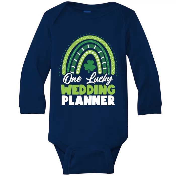 St Patricks Day One Lucky Wedding Planner Gift Baby Long Sleeve Bodysuit