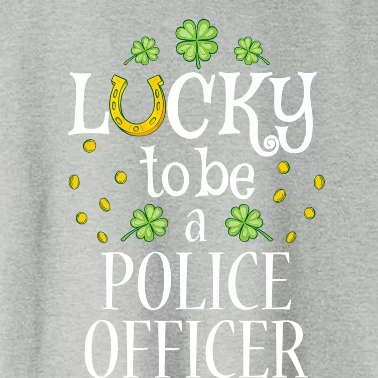 St Patrick's Day Lucky To Be A Police Officer Gift Women's Crop Top Tee