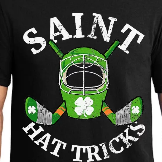 St. Patrick's Day Saint Hat Tricks Hockey Shamrocks Pajama Set