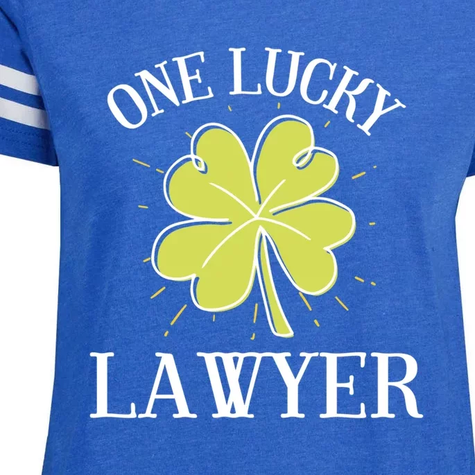 St Patricks Day Gift Lucky Lawyer Gift Great Gift Enza Ladies Jersey Football T-Shirt