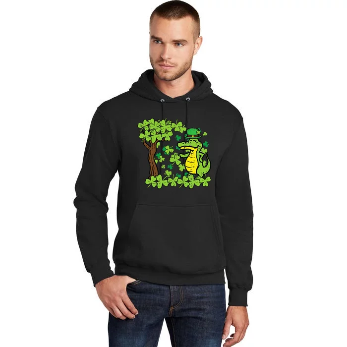 St Patrick Day Alligator Shamrock Saint Pattys Tall Hoodie