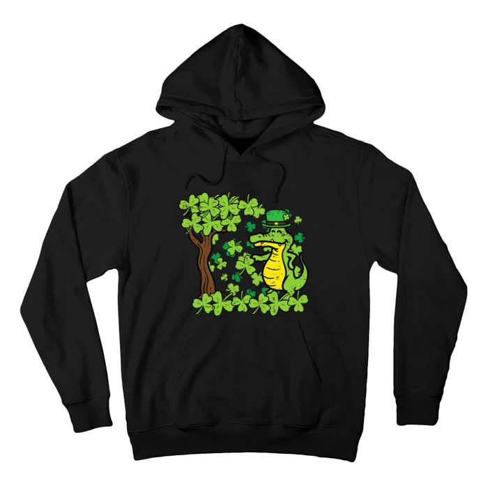 St Patrick Day Alligator Shamrock Saint Pattys Tall Hoodie