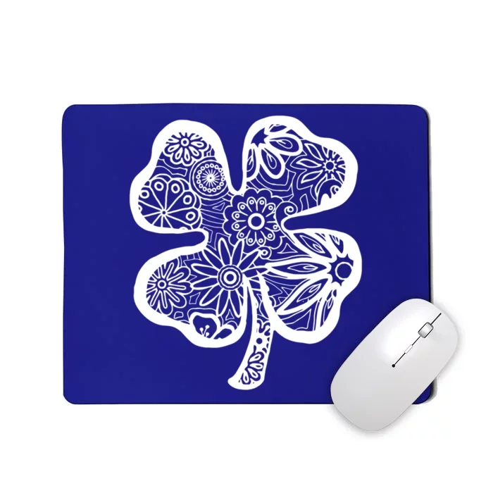 St Patrick's Day Luck Of The Irish Shamrock Funny Gift Line Drawing Cool Gift Mousepad