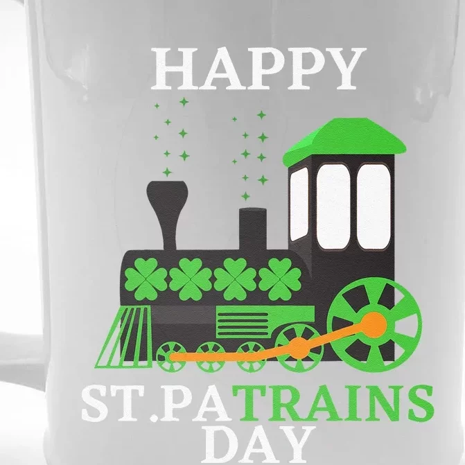 St Patricks Day For Shamrock Train Transportation Front & Back Beer Stein