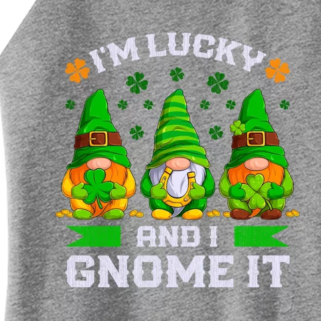 St Patrick's Day Irish Gnomes Funny Saying Gift Women’s Perfect Tri Rocker Tank