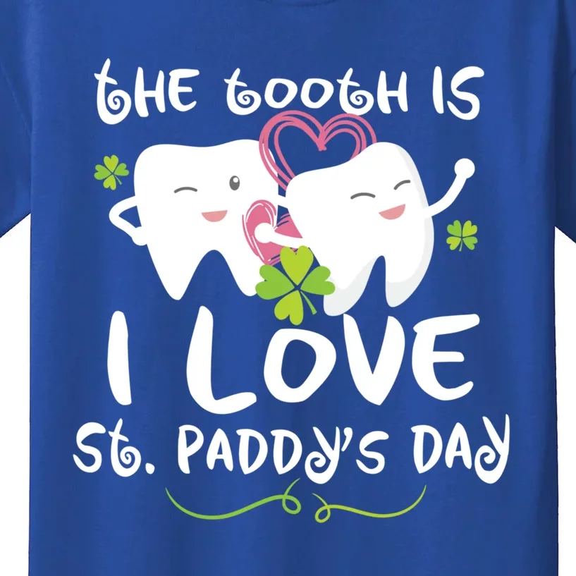 St Patricks Day Tooth Is Funny Dentist Dental Hygienist Gift Kids T-Shirt