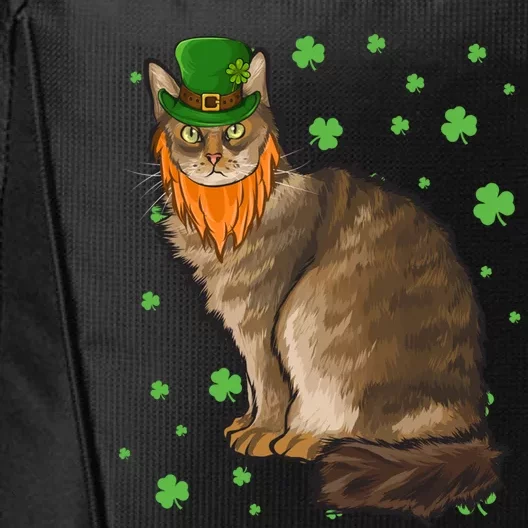 St Patricks Day Laperm Cat Shamrock Gift City Backpack