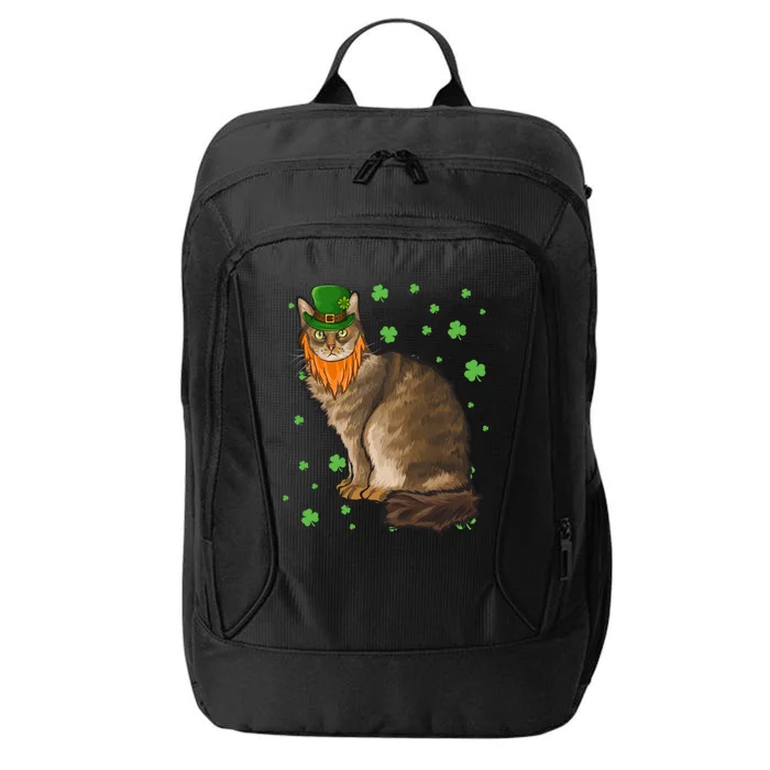 St Patricks Day Laperm Cat Shamrock Gift City Backpack