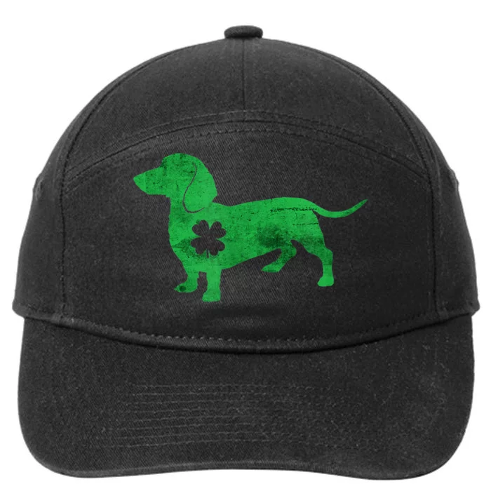 St. Patricks Day Saint Dachshund Weiner Dog Shamrock Paddy Gift 7-Panel Snapback Hat