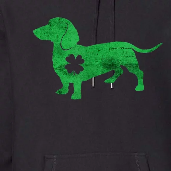 St. Patricks Day Saint Dachshund Weiner Dog Shamrock Paddy Gift Premium Hoodie