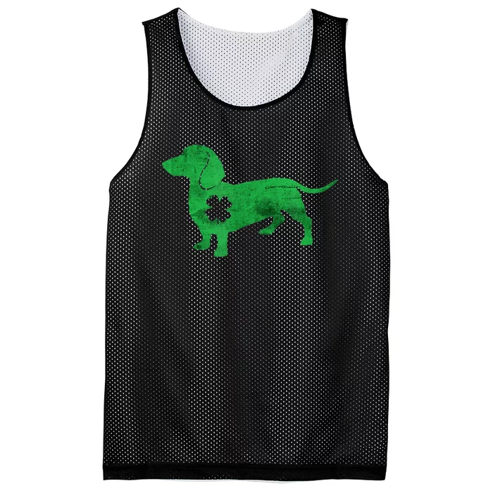 St. Patricks Day Saint Dachshund Weiner Dog Shamrock Paddy Gift Mesh Reversible Basketball Jersey Tank