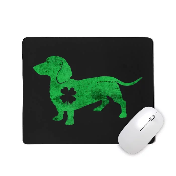 St. Patricks Day Saint Dachshund Weiner Dog Shamrock Paddy Gift Mousepad