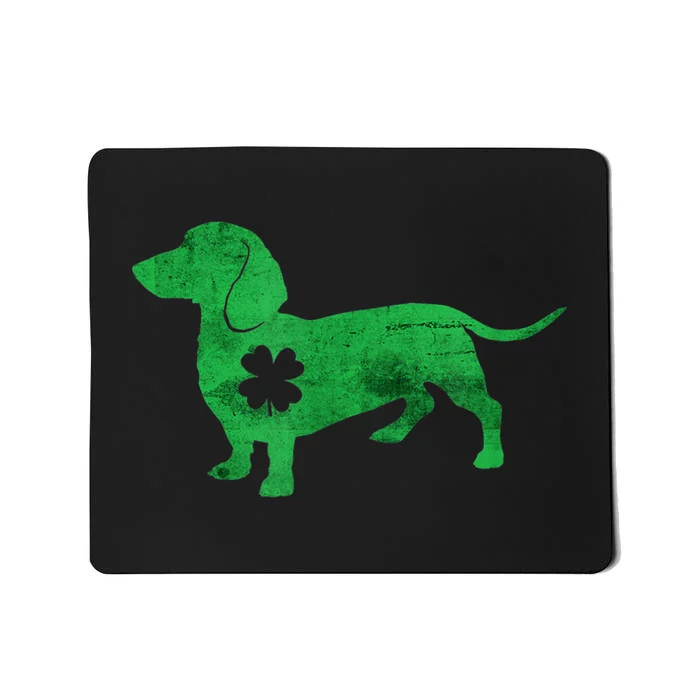 St. Patricks Day Saint Dachshund Weiner Dog Shamrock Paddy Gift Mousepad