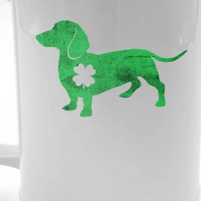 St. Patricks Day Saint Dachshund Weiner Dog Shamrock Paddy Gift Front & Back Beer Stein