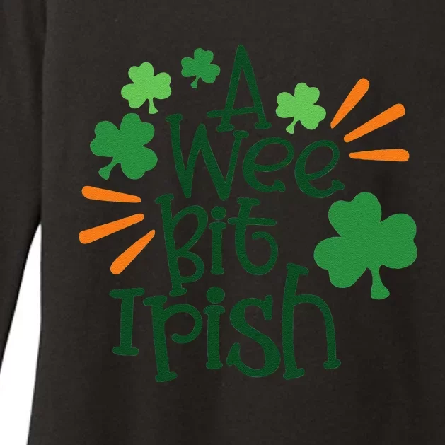 Saint Patrick's Day A Wee Bit Irish Lucky Charmss Paddy's Day Womens CVC Long Sleeve Shirt