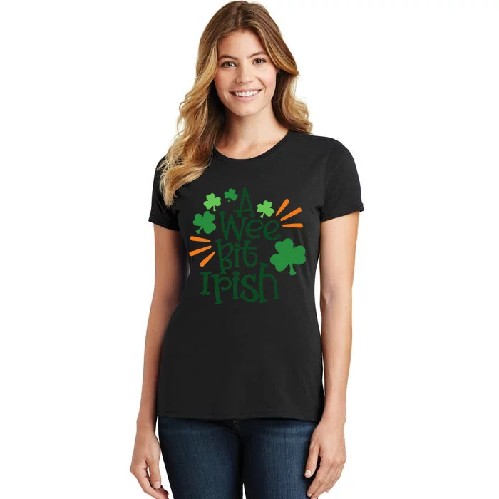 Saint Patrick's Day A Wee Bit Irish Lucky Charmss Paddy's Day Women's T-Shirt