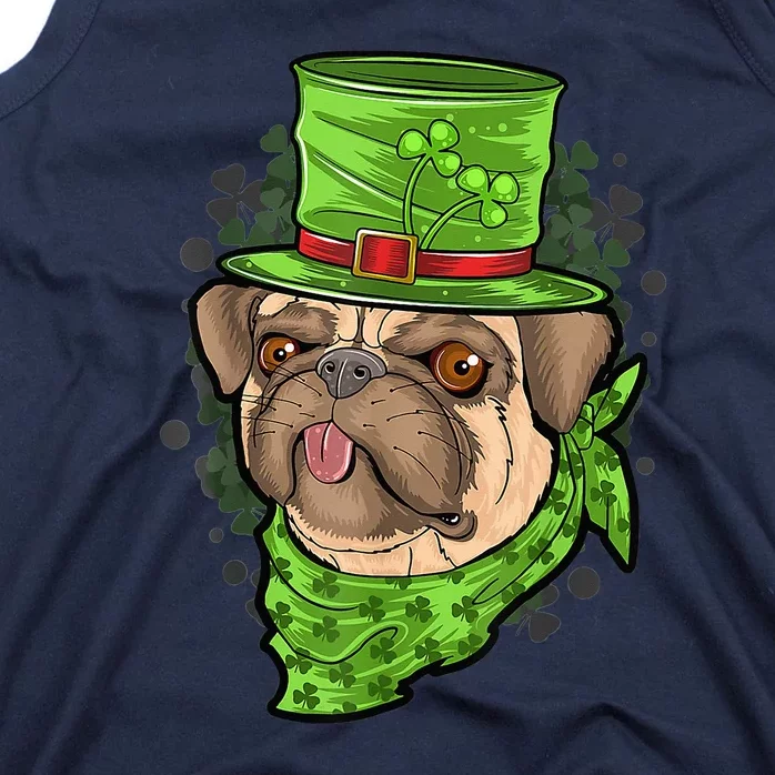 St Patrick's Day Pug Puppy Dog Tank Top