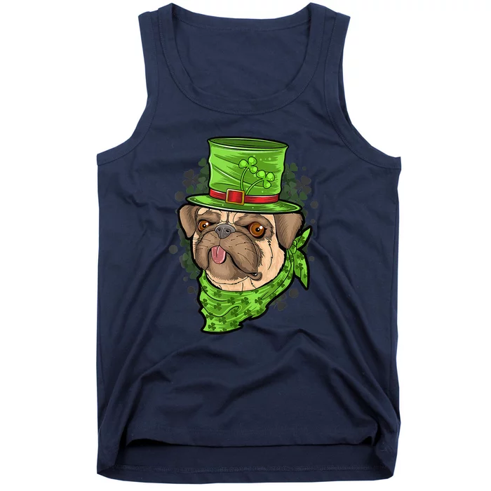 St Patrick's Day Pug Puppy Dog Tank Top