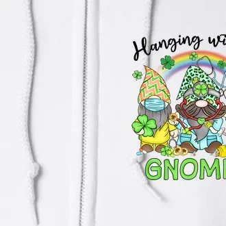 St Patricks Day With My Gnomies Nordic Gnomes Tomte Nisse Full Zip Hoodie