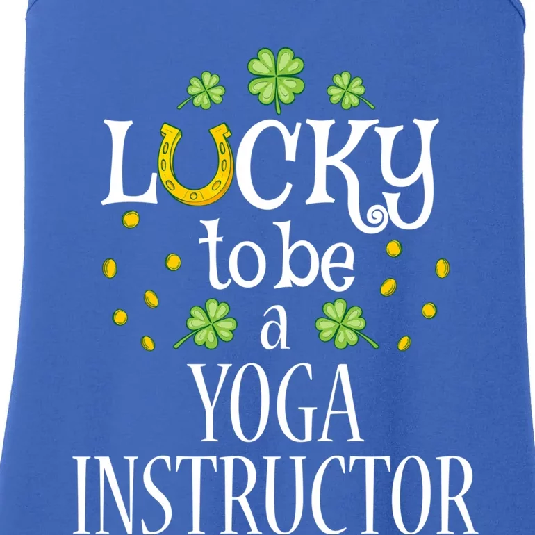 St Patricks Day Lucky To Be A Yoga Instructor Gift Ladies Essential Tank