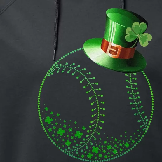 Saint Patrick's Day Irish Baseball Softball Performance Fleece Hoodie