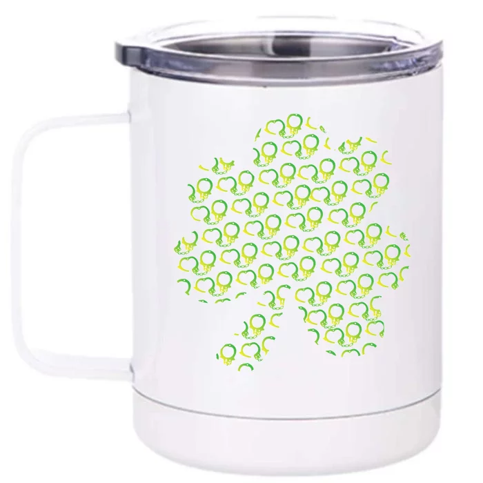 St Patricks Day Funny Gift Police Handcuffs Gift Front & Back 12oz Stainless Steel Tumbler Cup