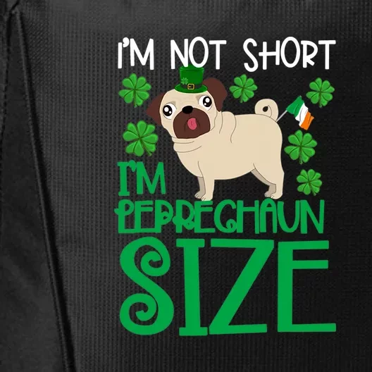 St Patricks Day Adorable Funny Pug Dog City Backpack