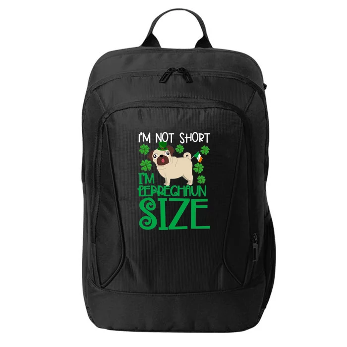 St Patricks Day Adorable Funny Pug Dog City Backpack