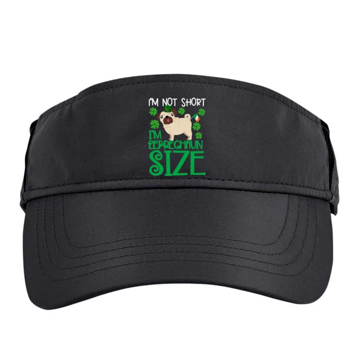 St Patricks Day Adorable Funny Pug Dog Adult Drive Performance Visor