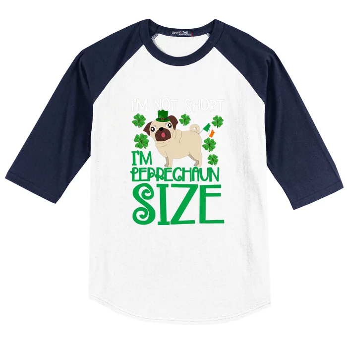 St Patricks Day Adorable Funny Pug Dog Baseball Sleeve Shirt