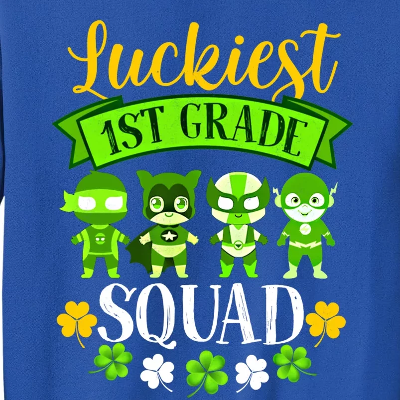 St Patricks Day Teacher Gift Luckiest 1st Grade Squad Gift Sweatshirt