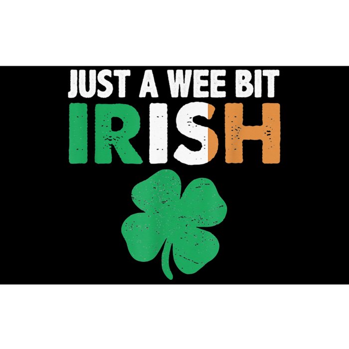 St. Patrick's Day JUST A WEE BIT IRISH Ireland Flag Shamrock Bumper Sticker