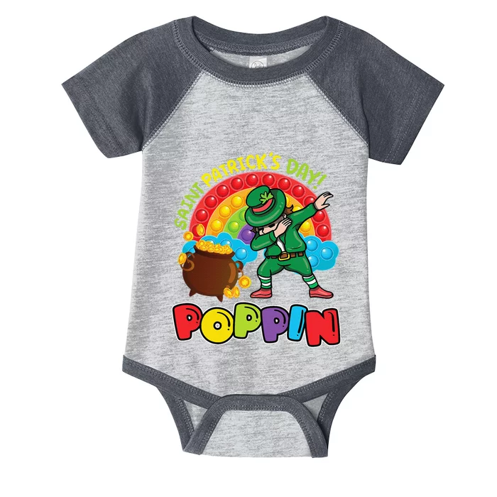 St. Patrick's Day Poppin' Pop It Rainbow Leprechaun Infant Baby Jersey Bodysuit