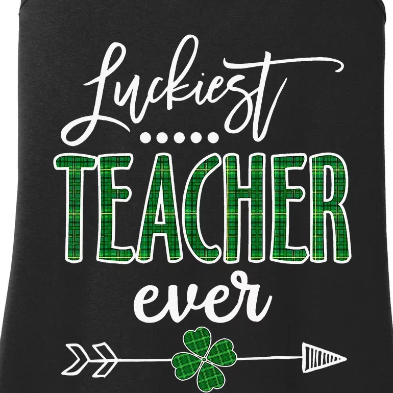 St Patricks Day Teacher Luckiest Teacher Irish Paddy Ladies Essential Tank