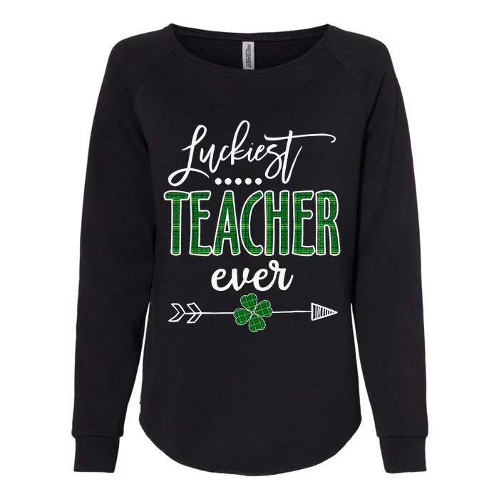 St Patricks Day Teacher Luckiest Teacher Irish Paddy Womens California Wash Sweatshirt