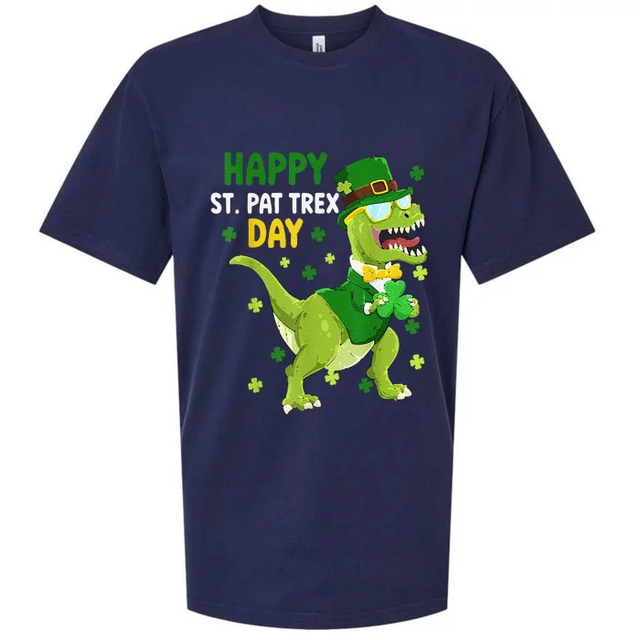 St Patricks Day Leprechaun Dinosaur Dino Happy St Pat Trex Sueded Cloud Jersey T-Shirt