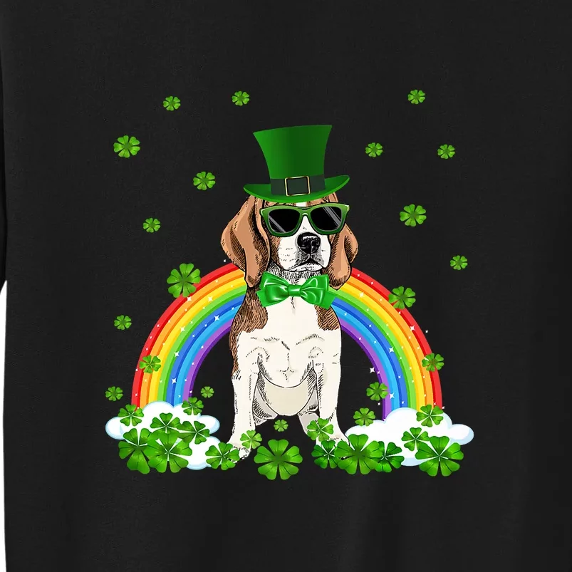 St Patrick's Day Beagle Shamrock Pet Dog Lover Sweatshirt