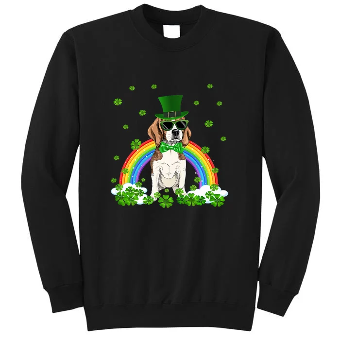 St Patrick's Day Beagle Shamrock Pet Dog Lover Sweatshirt