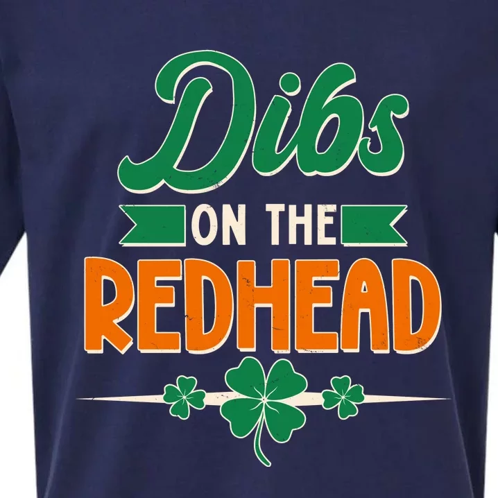 St. Patrick's Day Dibs On The Redhead Sueded Cloud Jersey T-Shirt