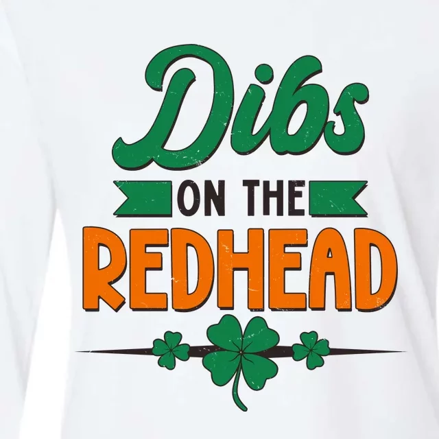 St. Patrick's Day Dibs On The Redhead Womens Cotton Relaxed Long Sleeve T-Shirt