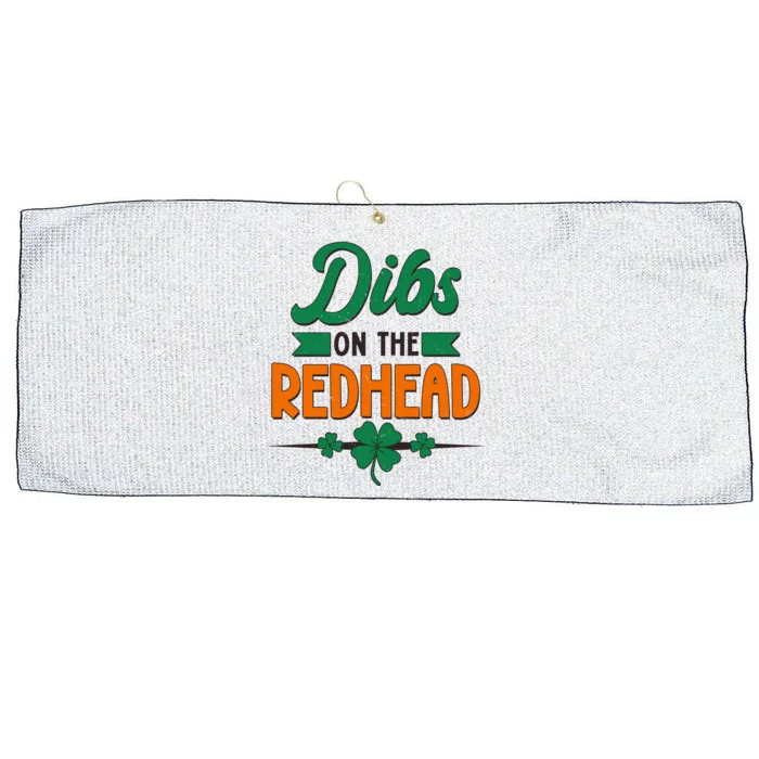 St. Patrick's Day Dibs On The Redhead Large Microfiber Waffle Golf Towel