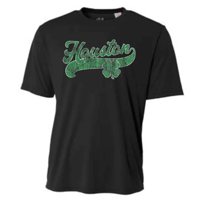 St. Patrick's Day Shamrock Houston Texas TX Gift Irish Cooling Performance Crew T-Shirt