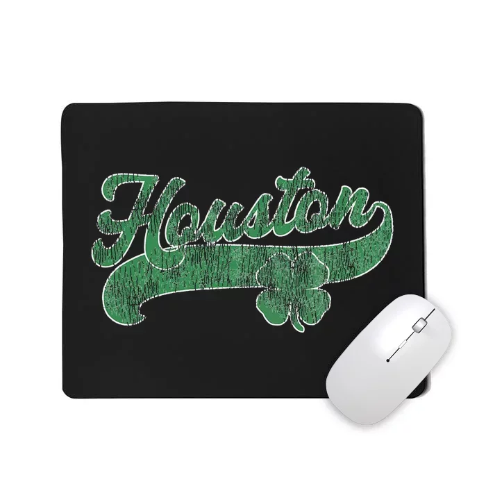 St. Patrick's Day Shamrock Houston Texas TX Gift Irish Mousepad