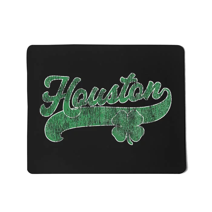 St. Patrick's Day Shamrock Houston Texas TX Gift Irish Mousepad