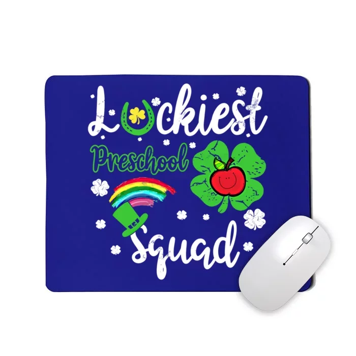 St Patricks Day Teacher Gift Luckiest Preschool Squad Gift Mousepad