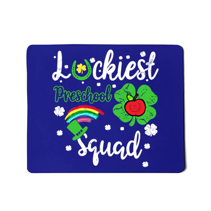 St Patricks Day Teacher Gift Luckiest Preschool Squad Gift Mousepad