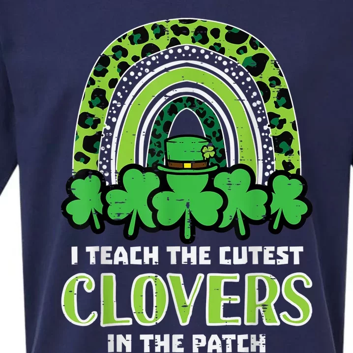 St Patricks Day I Teach Cutest Clovers Saint Pattys Teacher Sueded Cloud Jersey T-Shirt