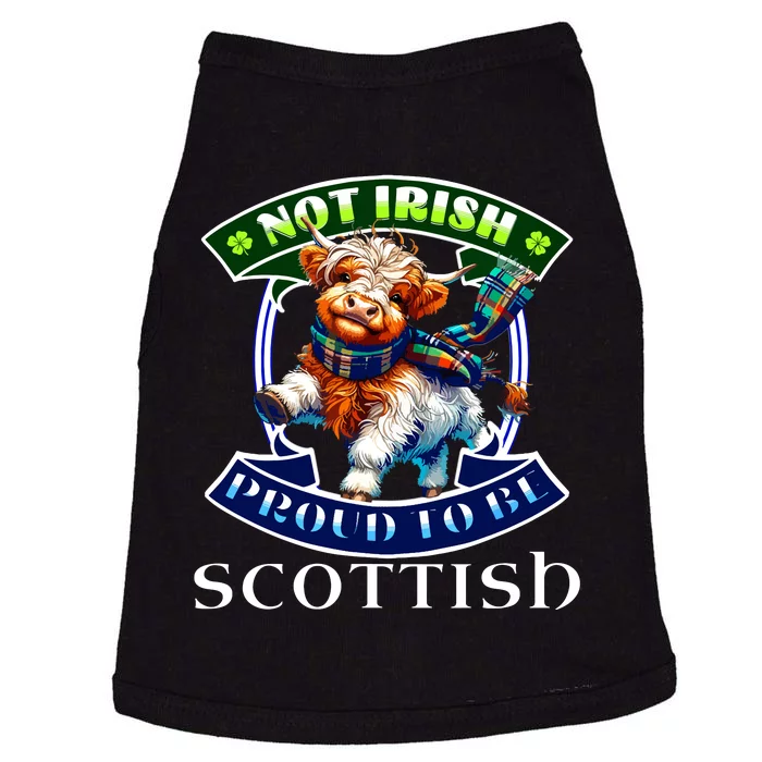 St Patricks Day Highland Cow Not Irish Scottish Doggie Tank