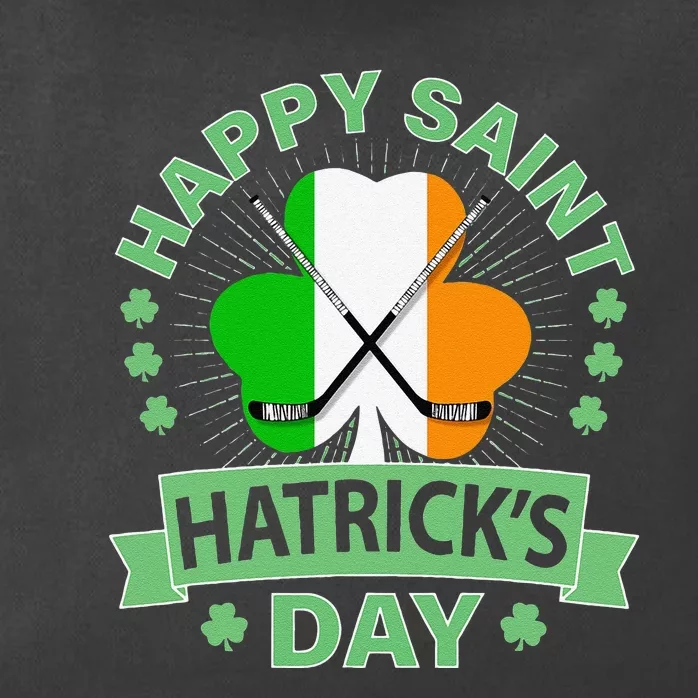 St Patrick's Day Hockey Irish Saint Hatrick's Day01 Zip Tote Bag