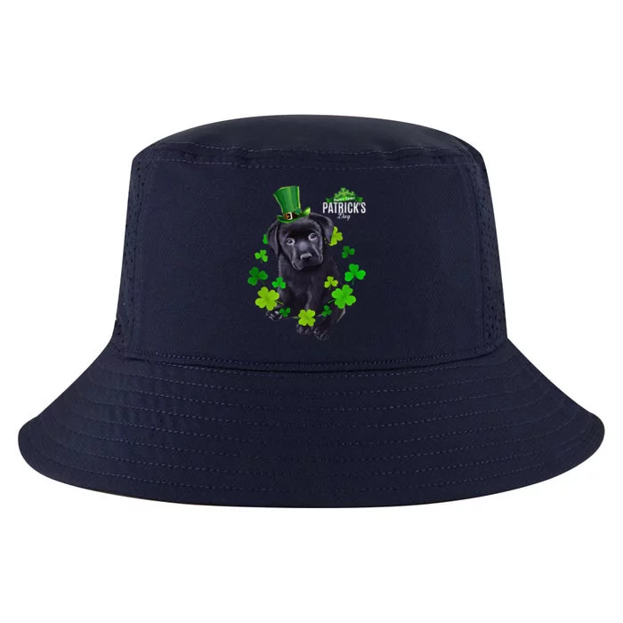 St Patrick's Day Irish Saint Patrick Shamrock Labrador Puppy Cool Comfort Performance Bucket Hat